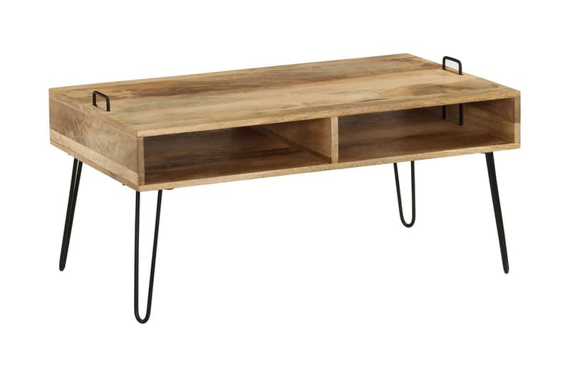 Sofabord I Massivt Mangotræ 100 X 60 X 45 Cm - Brun - Møbler - Borde - Sofabord
