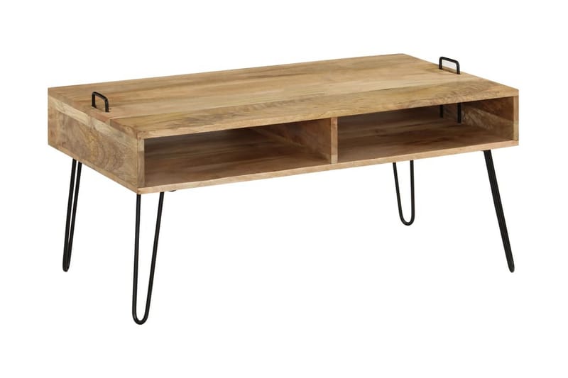 Sofabord I Massivt Mangotræ 100 X 60 X 45 Cm - Brun - Møbler - Borde - Sofabord