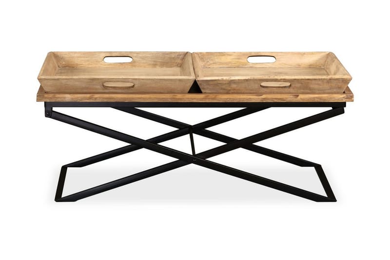 Sofabord I Massivt Mangotræ 110 X 55 X 42 Cm - Brun - Møbler - Borde - Sofabord