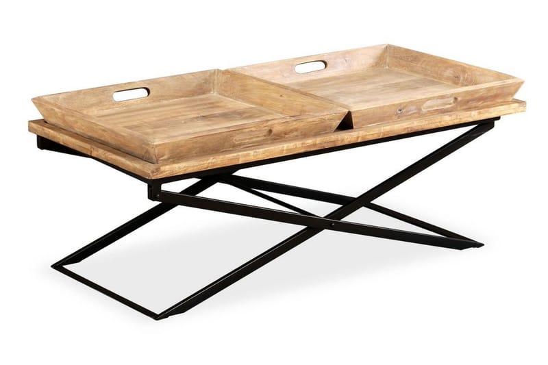 Sofabord I Massivt Mangotræ 110 X 55 X 42 Cm - Brun - Møbler - Borde - Sofabord