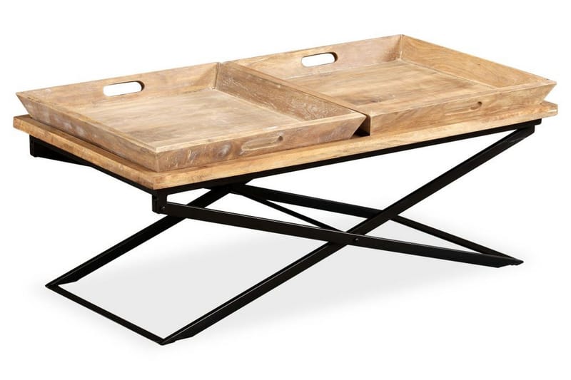 Sofabord I Massivt Mangotræ 110 X 55 X 42 Cm - Brun - Møbler - Borde - Sofabord