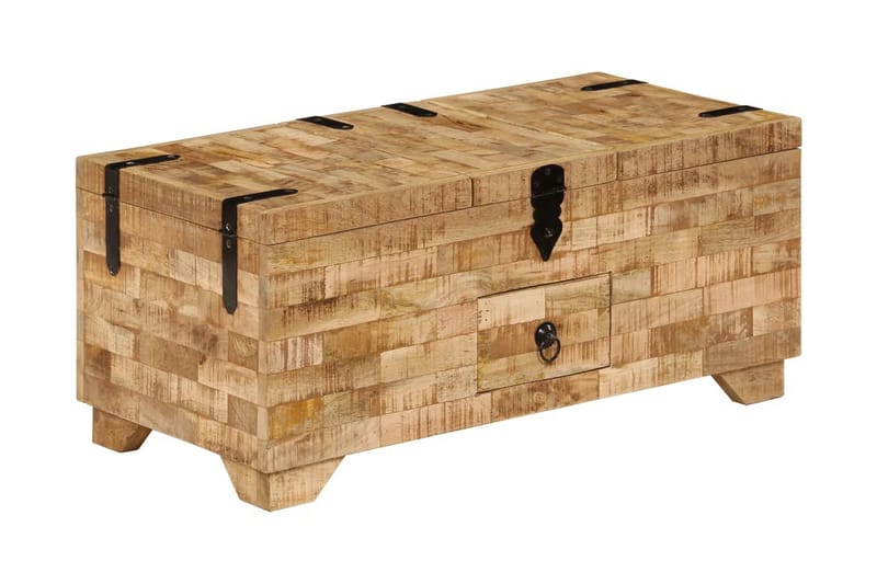 Sofabord I Massivt Mangotræ 80 X 40 X 35 Cm - Brun - Møbler - Borde - Sofabord