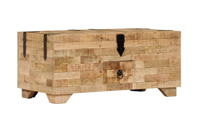 Sofabord I Massivt Mangotræ 80 X 40 X 35 Cm - Brun - Møbler - Borde - Sofabord