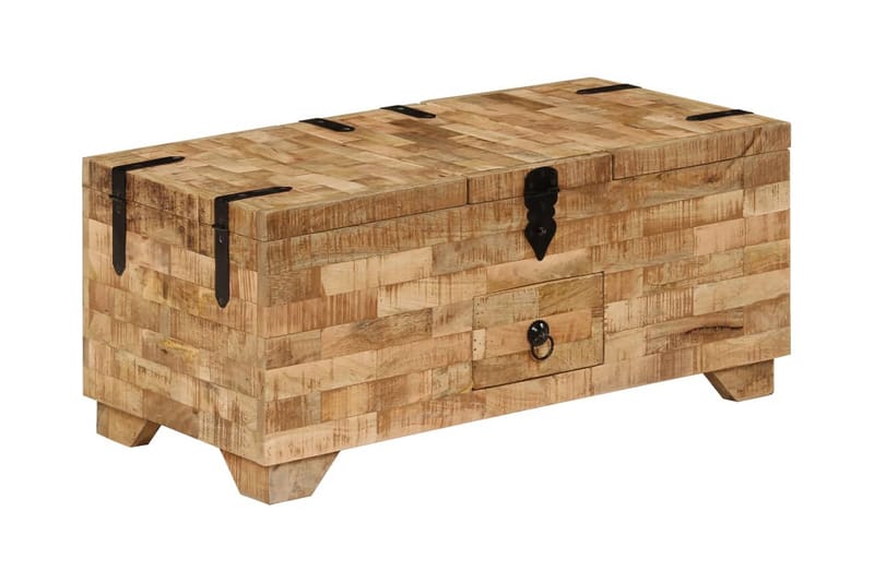 Sofabord I Massivt Mangotræ 80 X 40 X 35 Cm - Brun - Møbler - Borde - Sofabord