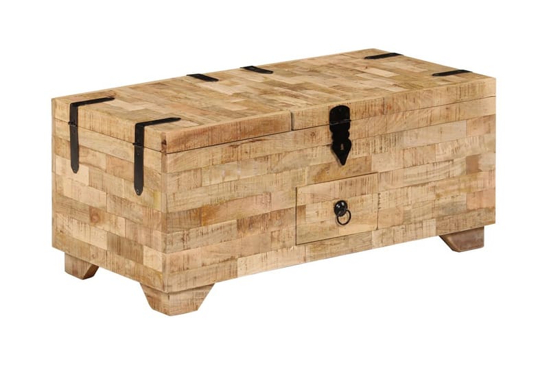 Sofabord I Massivt Mangotræ 80 X 40 X 35 Cm - Brun - Møbler - Borde - Sofabord