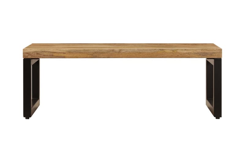 Sofabord I Massivt Mangotræ Og Stål 110 X 50 X 35 Cm - Brun - Møbler - Borde - Sofabord