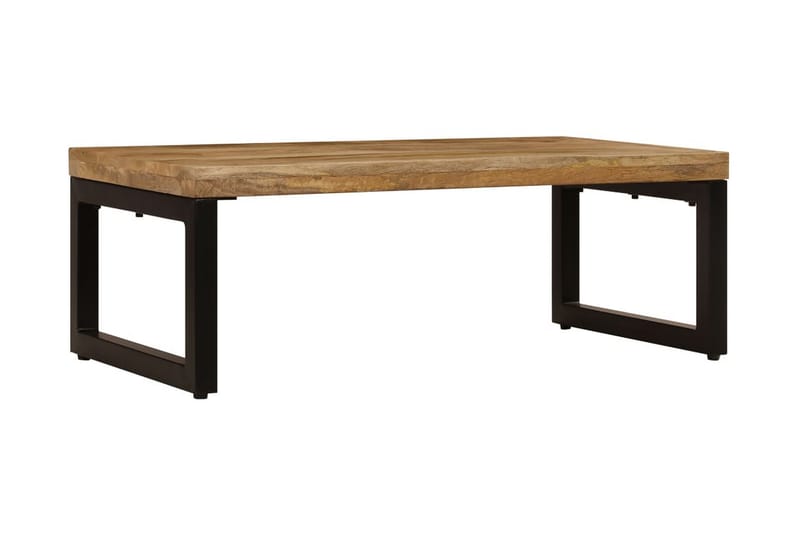 Sofabord I Massivt Mangotræ Og Stål 110 X 50 X 35 Cm - Brun - Møbler - Borde - Sofabord