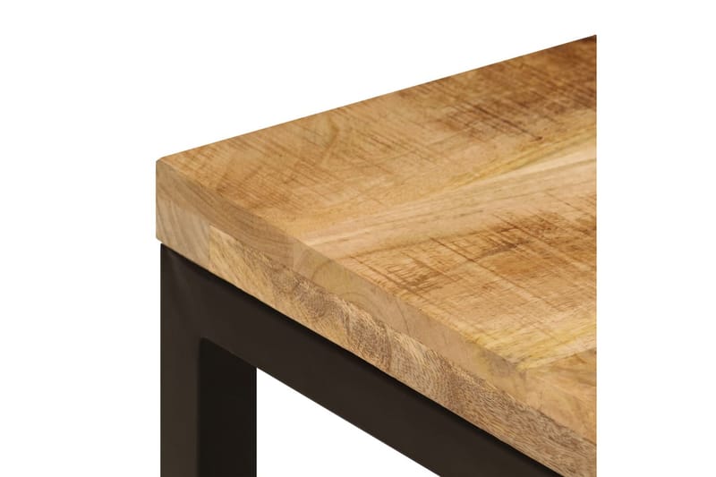 Sofabord I Massivt Mangotræ Og Stål 110 X 50 X 35 Cm - Brun - Møbler - Borde - Sofabord