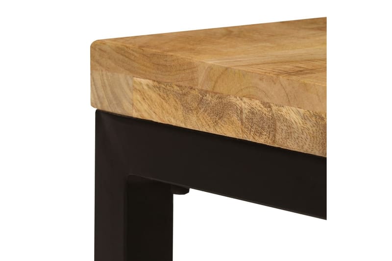 Sofabord I Massivt Mangotræ Og Stål 110 X 50 X 35 Cm - Brun - Møbler - Borde - Sofabord