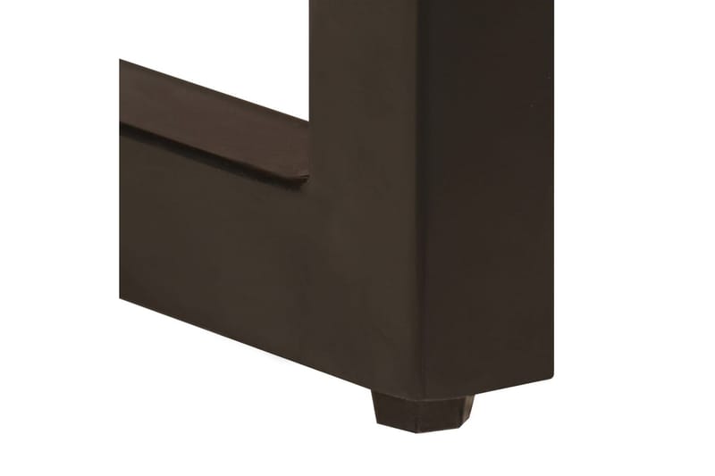 Sofabord I Massivt Mangotræ Og Stål 110 X 50 X 35 Cm - Brun - Møbler - Borde - Sofabord