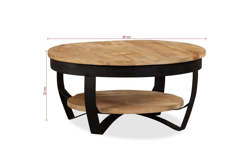 Sofabord I Massivt Ru Mangotræ 65 X 32 Cm - Brun - Møbler - Borde - Sofabord