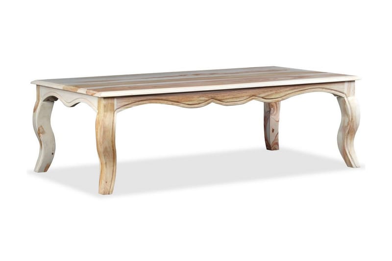 Sofabord I Massivt Sheeshamtræ 110 X 60 X 35 Cm - Hvid - Møbler - Borde - Sofabord