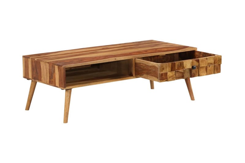 sofabord i massivt sheeshamtræ 110x50x37 cm - Sofabord