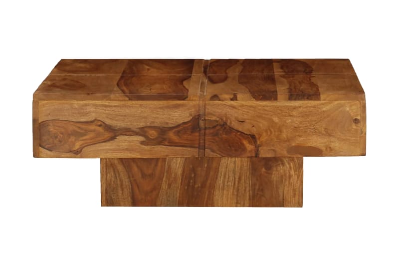 Sofabord I Massivt Sheeshamtræ 80 X 80 X 30 Cm - Brun - Møbler - Borde - Sofabord
