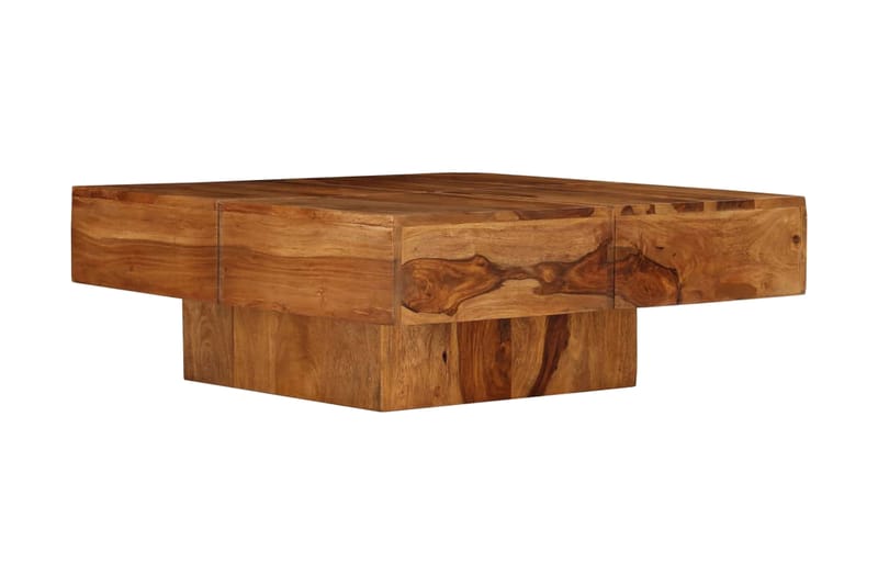 Sofabord I Massivt Sheeshamtræ 80 X 80 X 30 Cm - Brun - Møbler - Borde - Sofabord
