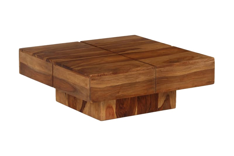 Sofabord I Massivt Sheeshamtræ 80 X 80 X 30 Cm - Brun - Møbler - Borde - Sofabord