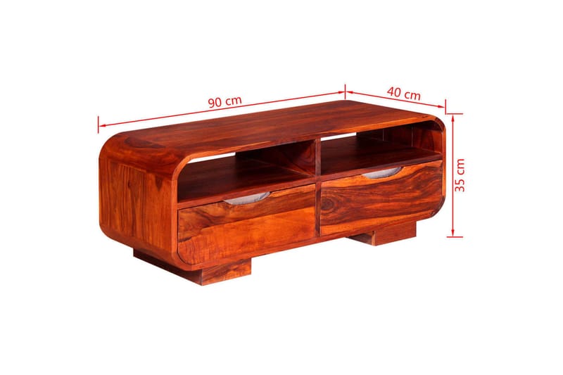 Sofabord I Massivt Sheeshamtræ 90 X 40 X 35 Cm - Brun - Møbler - Borde - Sofabord