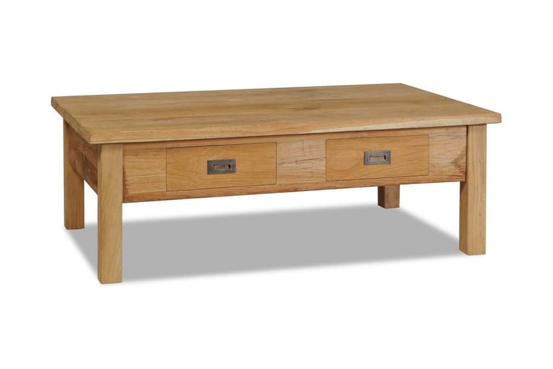 Sofabord I Massivt Teaktræ 100 X 60 X 35 Cm - Brun - Møbler - Borde - Sofabord