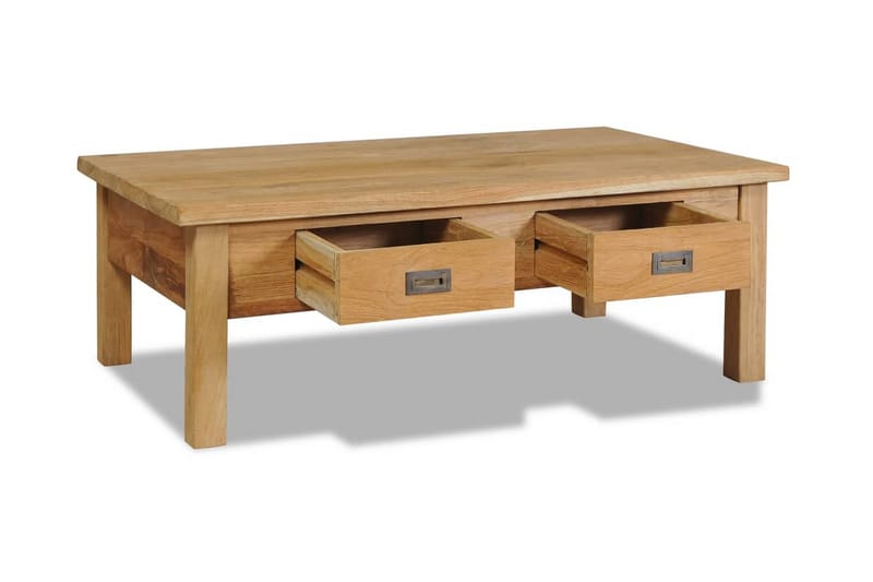 Sofabord I Massivt Teaktræ 100 X 60 X 35 Cm - Brun - Møbler - Borde - Sofabord