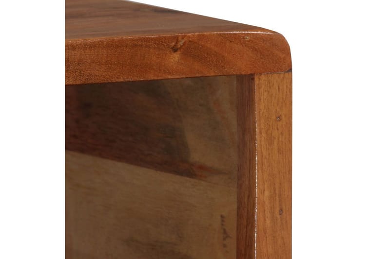 Sofabord I Massivt Træ Med Udskåret Skuffe 100 X 50 X 40 Cm - Brun - Møbler - Borde - Sofabord