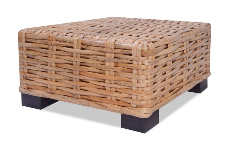 Sofabord I Naturrattan 45 X 45 X 30 Cm - Brun - Møbler - Borde - Sofabord