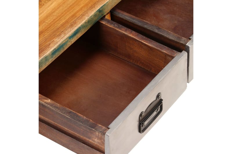 Sofabord m 3 Skuffer Genanvendt 100 X 50 X 35 Cm - Brun - Møbler - Borde - Sofabord