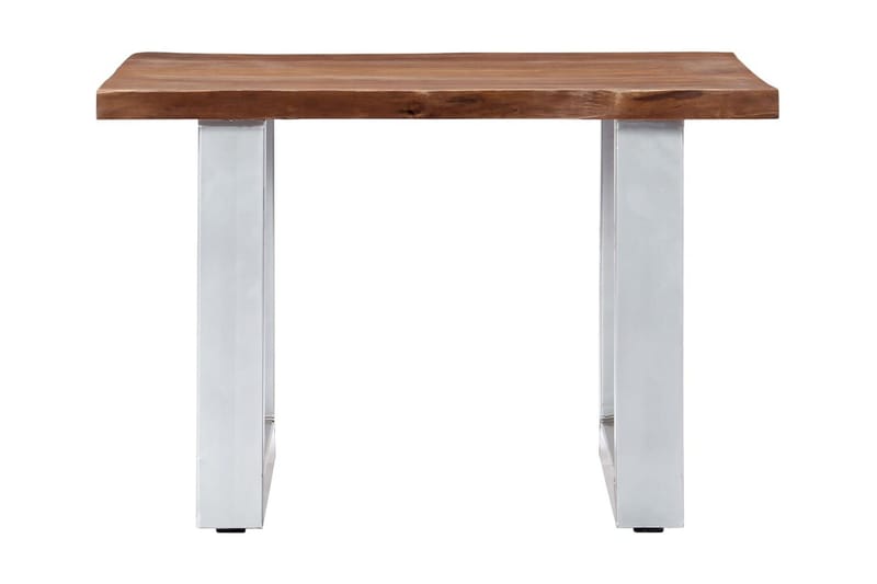 Sofabord M. Levende Kanter Massivt Akacietræ 60 X 60 X 40 Cm - Brun - Møbler - Borde - Sofabord