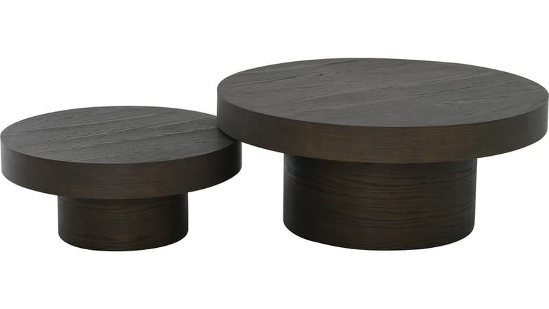 Sofabord Malvik 41 cm / Ø98 cm - Brunlakeret eg - Møbler - Borde - Sofabord