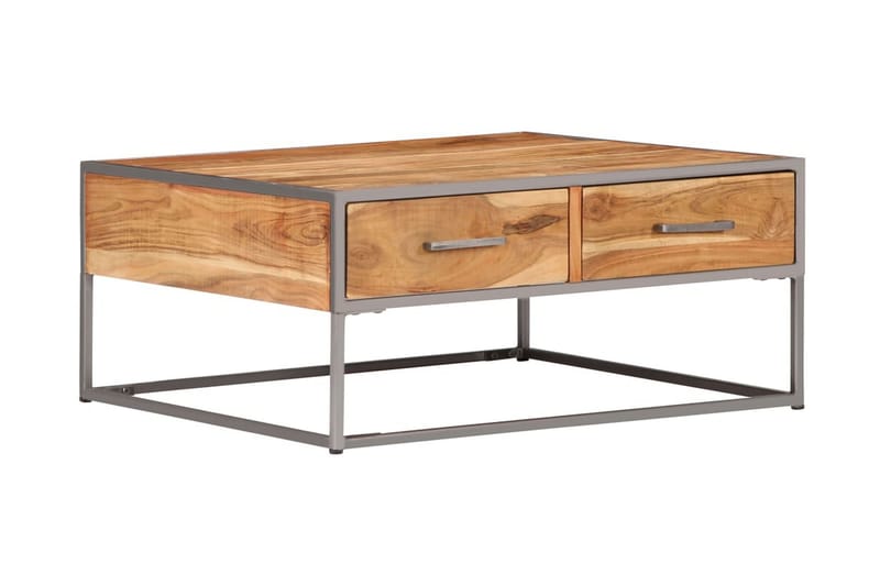 Sofabord Masivt Akacietræ 75 X 75 X 35 Cm - Brun - Møbler - Borde - Sofabord