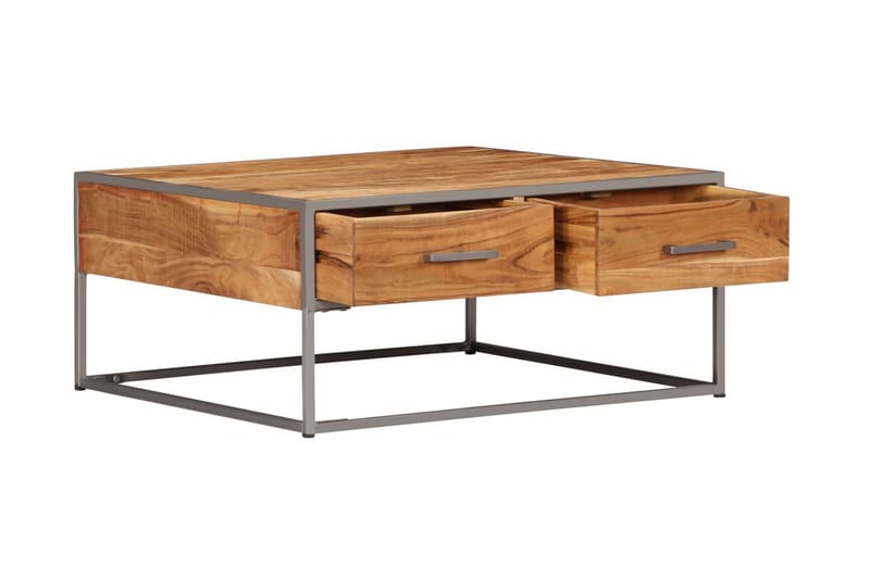 Sofabord Masivt Akacietræ 75 X 75 X 35 Cm - Brun - Møbler - Borde - Sofabord