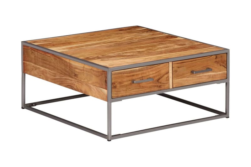 Sofabord Masivt Akacietræ 75 X 75 X 35 Cm - Brun - Møbler - Borde - Sofabord