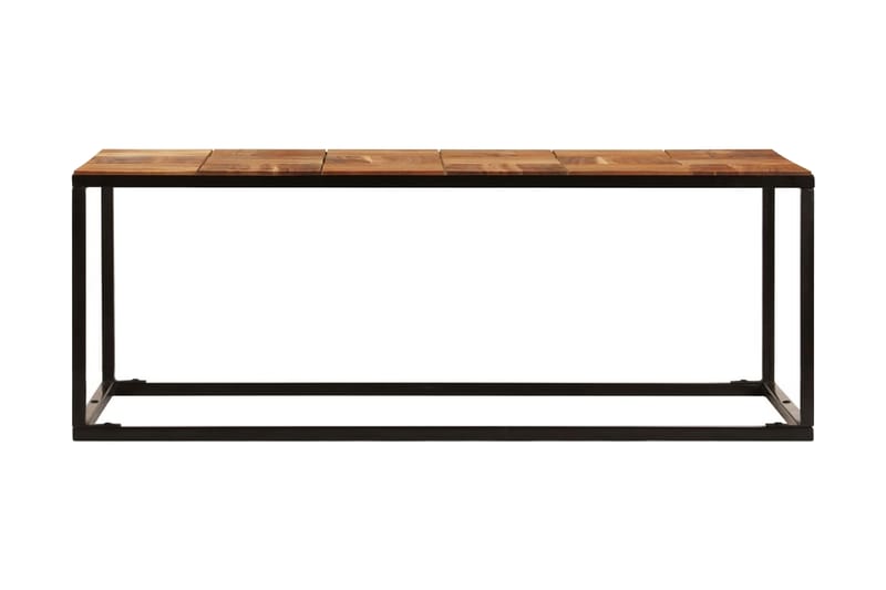 Sofabord Massivt Akacietræ Og Stål 110 X 40 X 60 Cm - Brun - Møbler - Borde - Sofabord