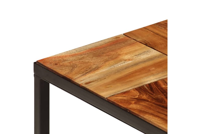 Sofabord Massivt Akacietræ Og Stål 110 X 40 X 60 Cm - Brun - Møbler - Borde - Sofabord