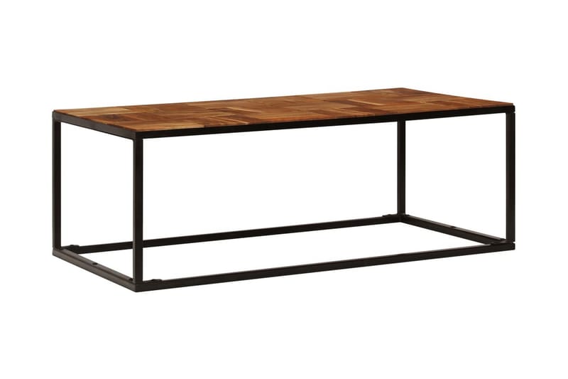 Sofabord Massivt Akacietræ Og Stål 110 X 40 X 60 Cm - Brun - Møbler - Borde - Sofabord