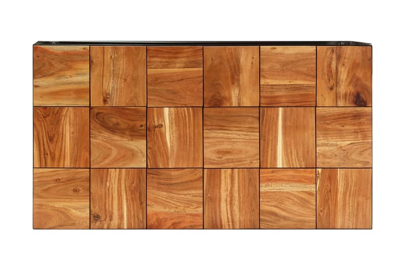 Sofabord Massivt Akacietræ Og Stål 110 X 40 X 60 Cm - Brun - Møbler - Borde - Sofabord