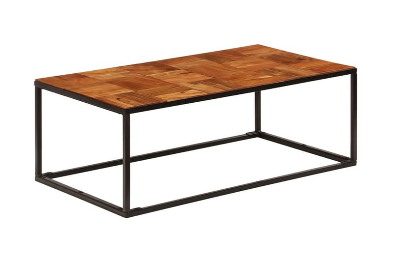 Sofabord Massivt Akacietræ Og Stål 110 X 40 X 60 Cm - Brun - Møbler - Borde - Sofabord