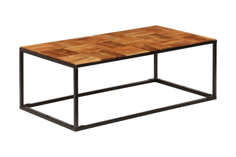 Sofabord Massivt Akacietræ Og Stål 110 X 40 X 60 Cm - Brun - Møbler - Borde - Sofabord