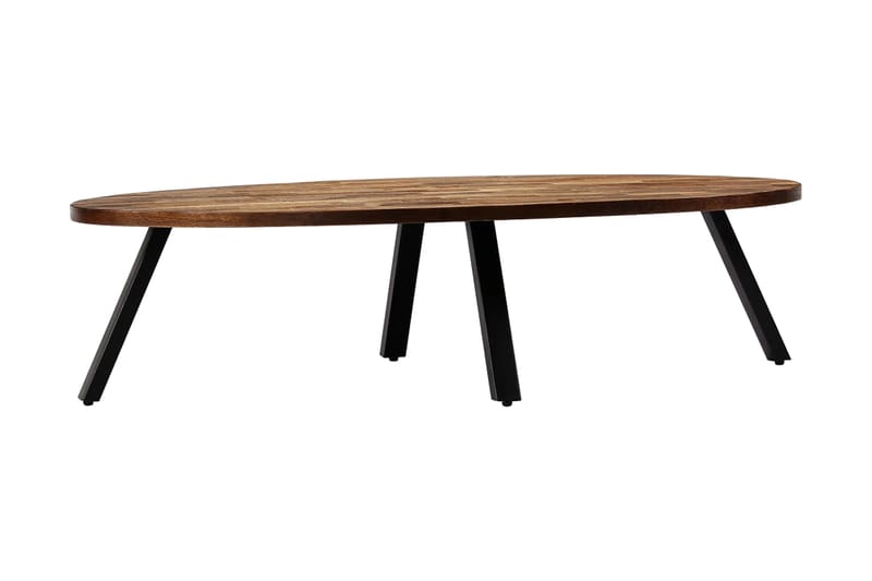 Sofabord Massivt Genanvendt Teak Oval 120 X 60 X 30 Cm - Brun - Møbler - Borde - Sofabord