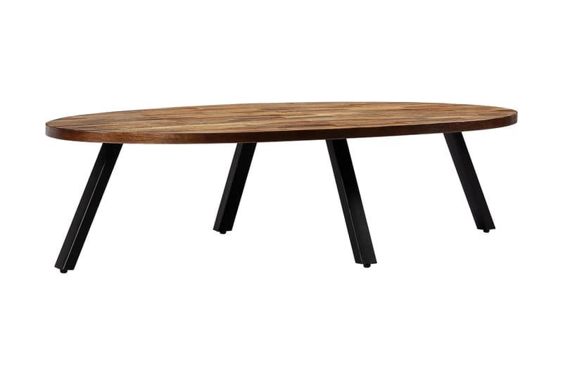 Sofabord Massivt Genanvendt Teak Oval 120 X 60 X 30 Cm - Brun - Møbler - Borde - Sofabord