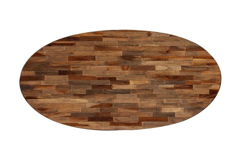 Sofabord Massivt Genanvendt Teak Oval 120 X 60 X 30 Cm - Brun - Møbler - Borde - Sofabord