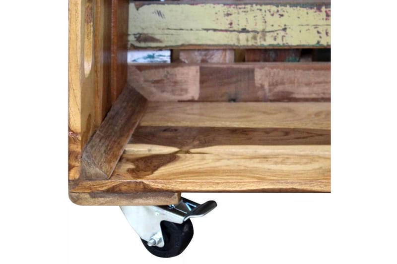 Sofabord Massivt Genbrugstræ 70X70X35 cm - Møbler - Borde - Sofabord