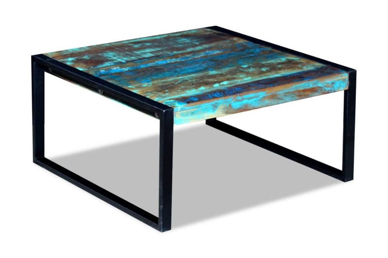 Sofabord Massivt Genbrugstræ 80X80X40 Cm - Flerfarvet - Møbler - Borde - Sofabord