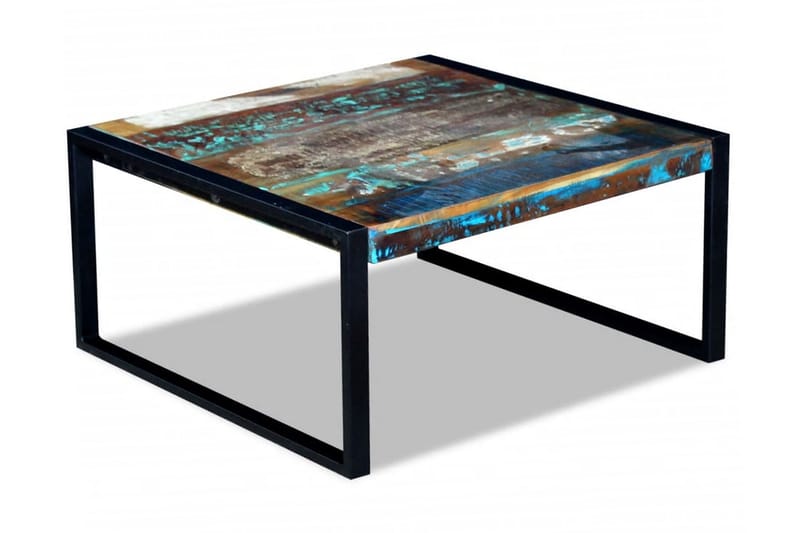 Sofabord Massivt Genbrugstræ 80X80X40 Cm - Flerfarvet - Møbler - Borde - Sofabord