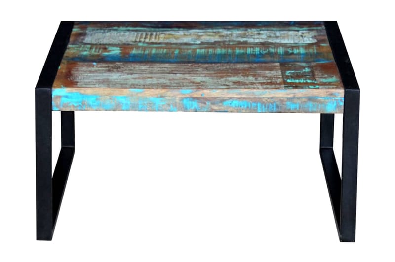 Sofabord Massivt Genbrugstræ 80X80X40 Cm - Flerfarvet - Møbler - Borde - Sofabord