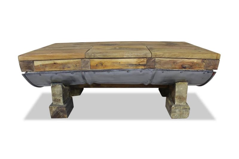 Sofabord Massivt Genbrugstræ 90 X 50 X 35 Cm - Brun - Møbler - Borde - Sofabord