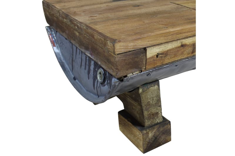 Sofabord Massivt Genbrugstræ 90 X 50 X 35 Cm - Brun - Møbler - Borde - Sofabord