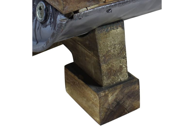 Sofabord Massivt Genbrugstræ 90 X 50 X 35 Cm - Brun - Møbler - Borde - Sofabord