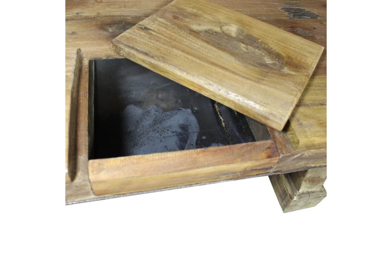 Sofabord Massivt Genbrugstræ 90 X 50 X 35 Cm - Brun - Møbler - Borde - Sofabord