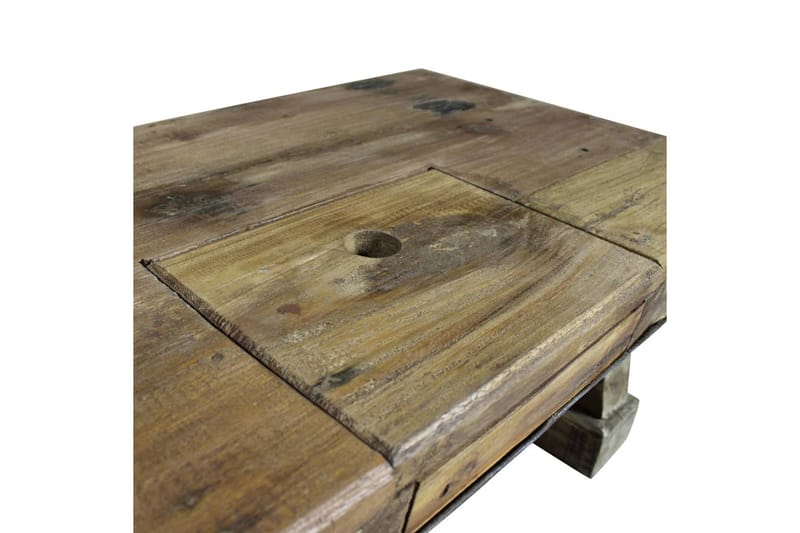 Sofabord Massivt Genbrugstræ 90 X 50 X 35 Cm - Brun - Møbler - Borde - Sofabord