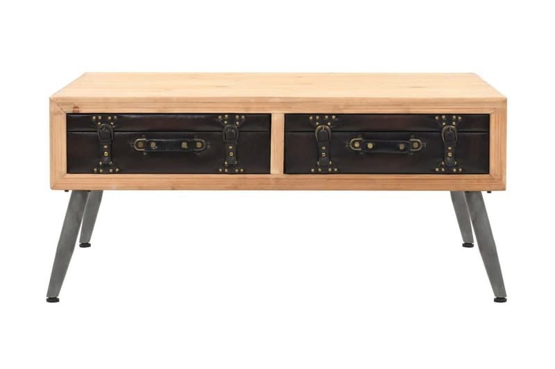 Sofabord Massivt Grantræ 115 X 55 X 50 Cm - Brun - Møbler - Borde - Sofabord